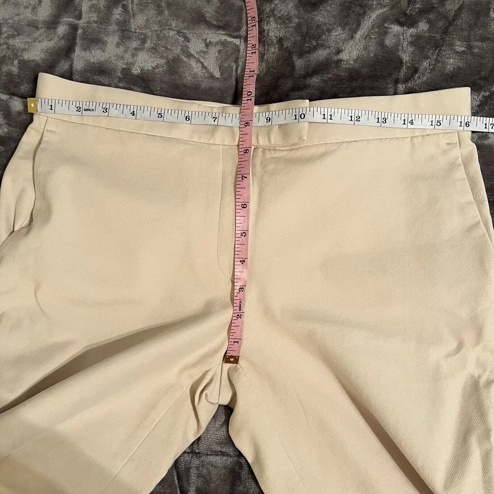Ann Taylor Devin Beige Tan Work Pants Trousers Flat Front Pockets Size 6 Career - Picture 11 of 13